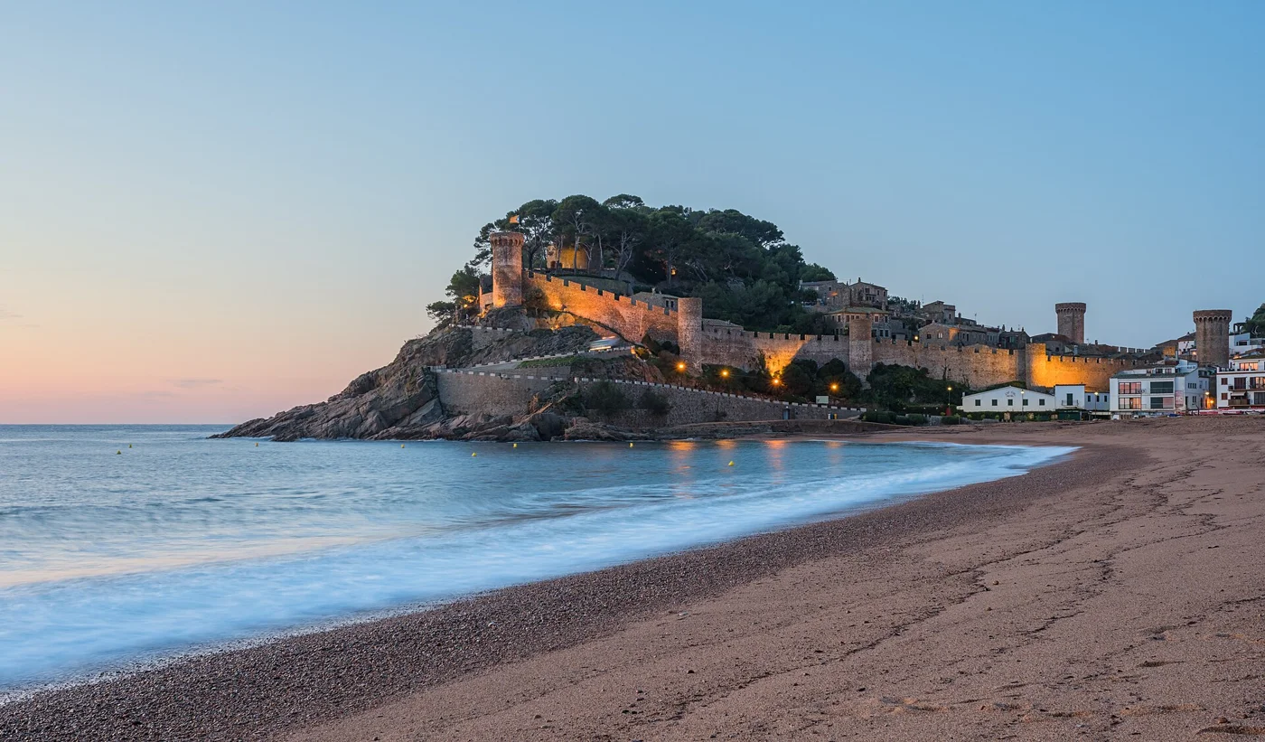 Tossa de Mar castle and coastal scenery